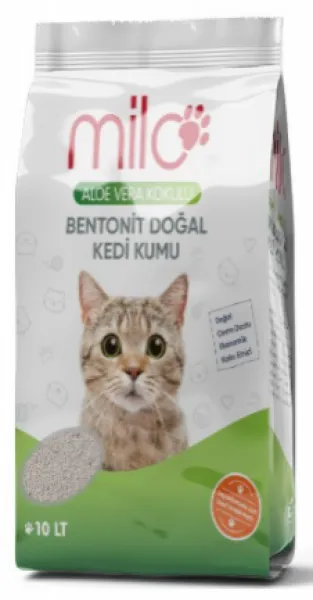 Milo Aloe vera Kokulu topaklaşan İnce 10 lt Kedi Kumu