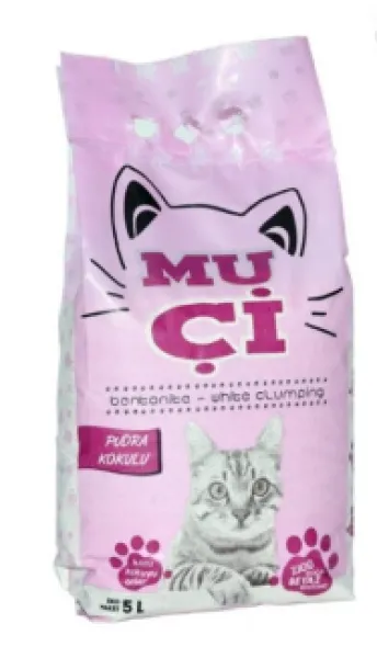 Muçi Bentonit Pudra Kokulu 5 lt Kedi Kumu