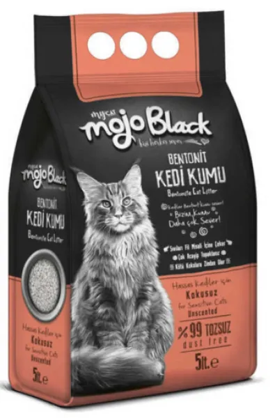 Mycat Mojo Black Bentonit Kokusuz 5 lt Kedi Kumu