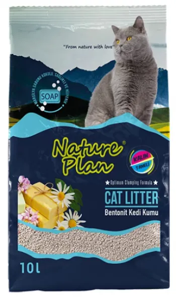 Nature Plan Bentonit Marsilya Kokulu Kalın 10 lt Kedi Kumu