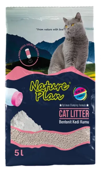 Nature Plan Kalın Taneli Pudralı Bentonit 5 lt Kedi Kumu