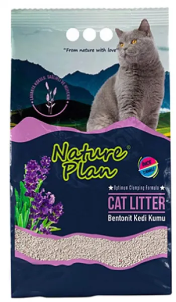 Nature Plan Lavanta Kokulu Bentonit İnce Taneli 5 lt Kedi Kumu