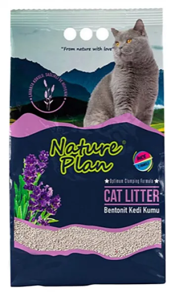 Nature Plan Lavanta Kokulu Bentonit Kalın Taneli 5 lt Kedi Kumu