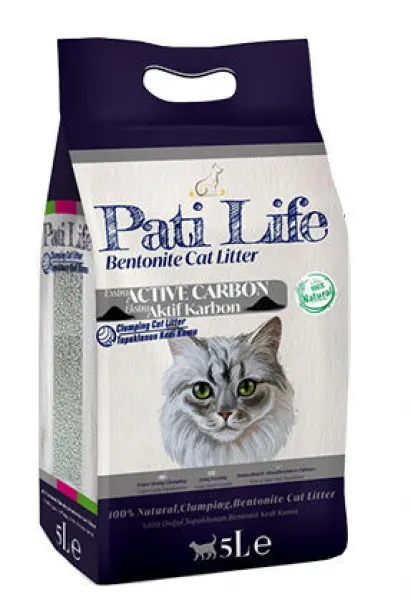 Pati Life Bentonit Aktif Karbonlu 5 lt Kedi Kumu