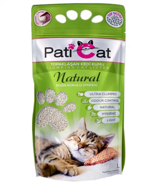 Paticat Natural Doğa Kokulu 10 lt İnce Taneli Kedi Kumu