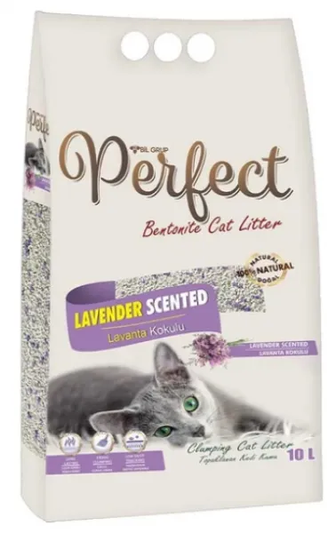 Perfect Lavanta Kokulu İnce Taneli 10 lt Kedi Kumu