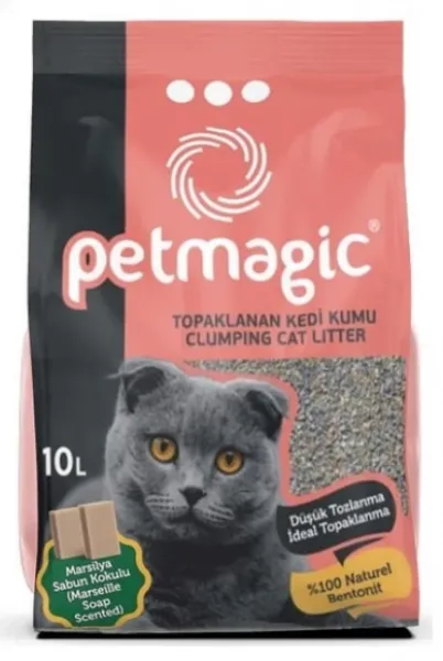 Petmagic Marsilya Sabun Kokulu Bentonit 10 lt Kedi Kumu