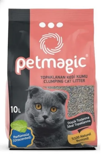 Petmagic Naturel Bentonit 10 lt Kedi Kumu