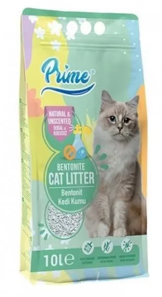 Prime Bentonit Kokusuz Topaklaşan İnce 10 lt Kedi Kumu