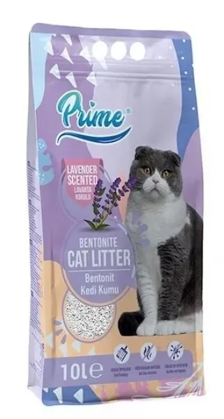 Prime Bentonit Lavanta Kokulu Topaklaşan İnce 10 lt Kedi Kumu