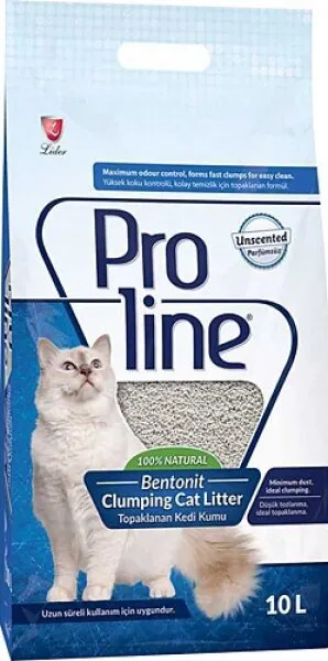 Proline Parfümsüz Topaklaşan Bentonit 20 lt Kedi Kumu