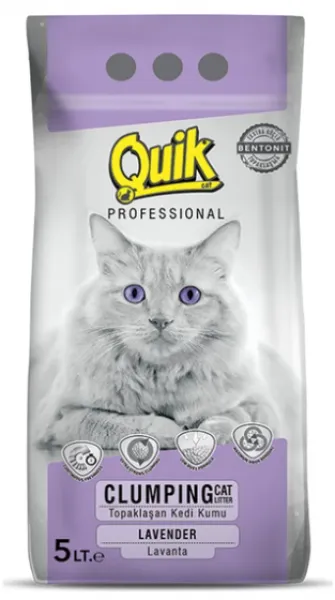 Quik Lavanta Kokulu Ince Taneli 5 lt Kedi Kumu