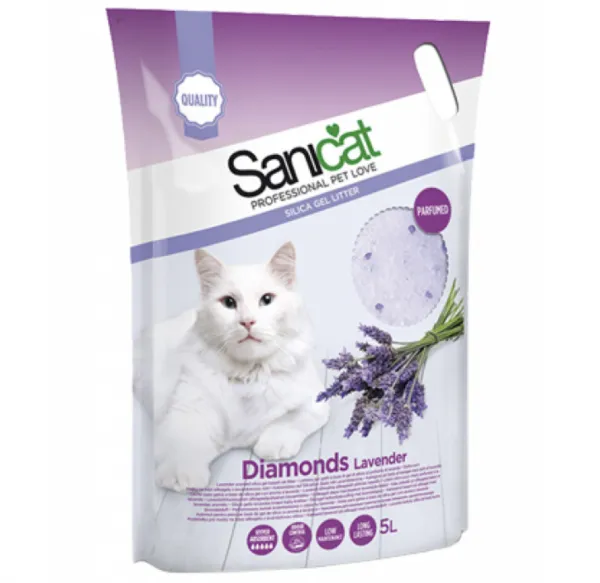 Sanicat Diamonds Lavender Silika 5 lt Kedi Kumu