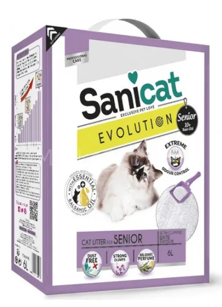 Sanicat Evolution Senior Yaşlı 6 lt Kedi Kumu
