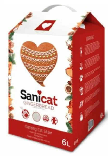 Sanicat Gingerbread Zencefil Ve Çam Kokulu 6 lt Kedi Kumu