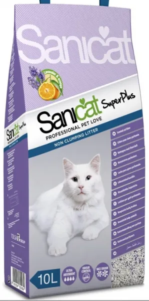 Sanicat Super Plus Lavanta ve Portakallı 10 Lt Kedi Kumu