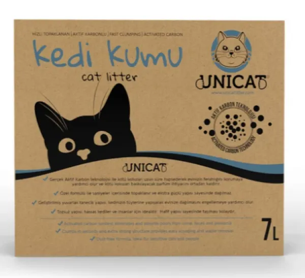 Unicat Doğal Aktif Karbonlu 7 lt Kedi Kumu