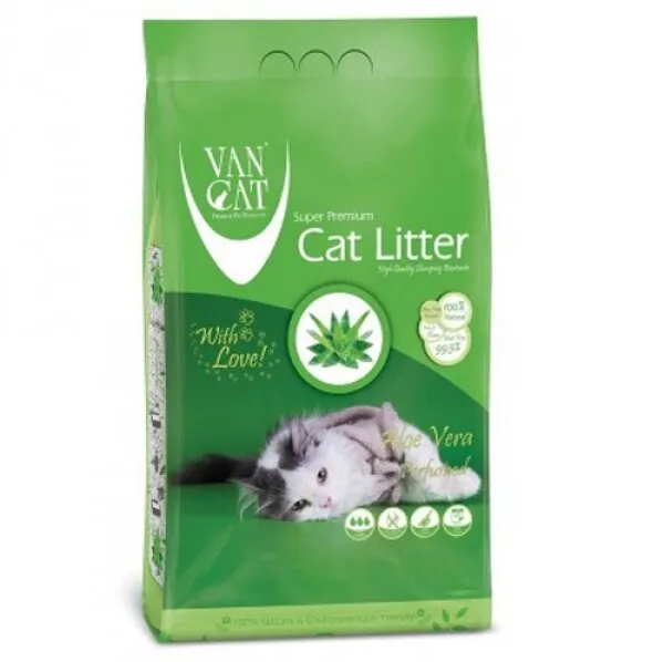 Vancat Aloe Vera Kokulu İnce 5 kg Kedi Kumu