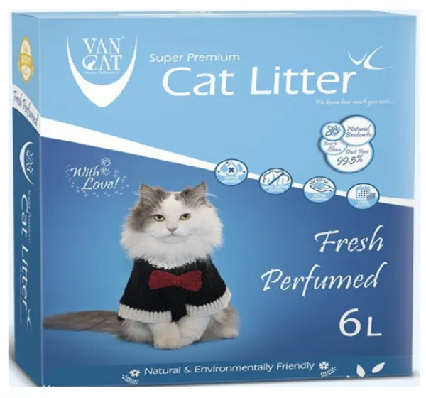 Vancat Fresh Kokulu Beyaz Bentonit 6 lt Kedi Kumu