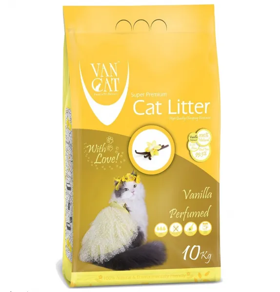 Vancat Vanilya Kokulu İnce 10 kg Kedi Kumu