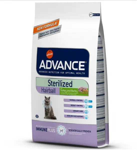 Advance Hairball Sterilised Hindili 1.5 kg Kedi Maması