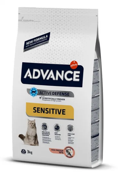 Advance Sensitive Somonlu Ve 3 kg Kedi Maması