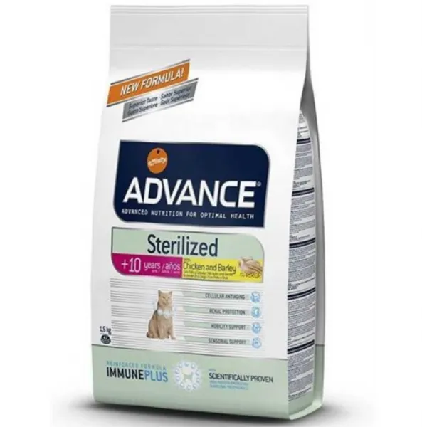 Advance Sterilised +10 Tavuklu ve Hindili 1.5 kg Kedi Maması