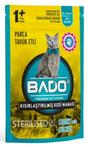 Bado Yetişkin Tavuk Etli 415 gr Kedi Maması