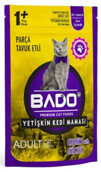 Bado Yetişkin Tavuk Etli 85 gr Kedi Maması