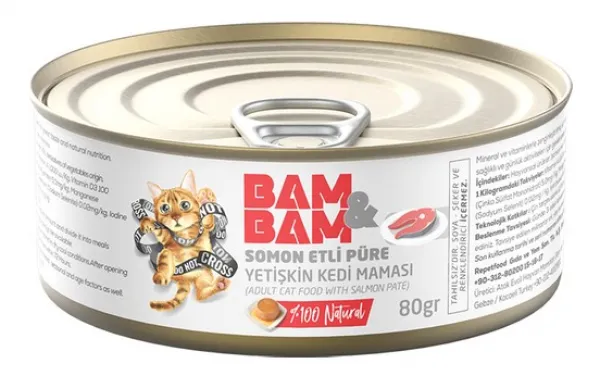 Bam&bam Somonlu Yetişkin 80 gr Kedi Maması