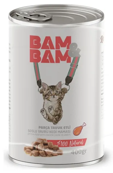 Bam&bam Tavuklu Soslu Yavru 400 gr Kedi Maması