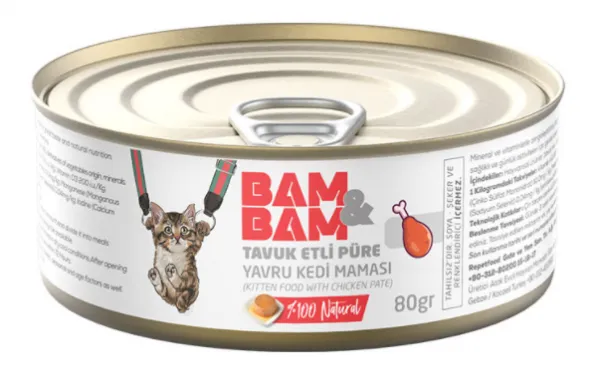 Bam&bam Tavuklu Yavru 80 gr Kedi Maması