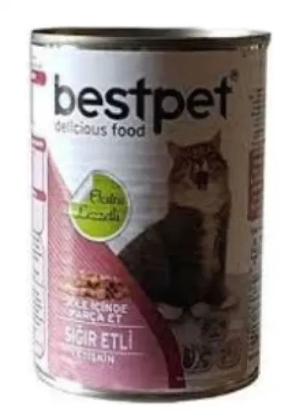 Bestpet Soslu Dana Etli 400 gr Kedi Maması