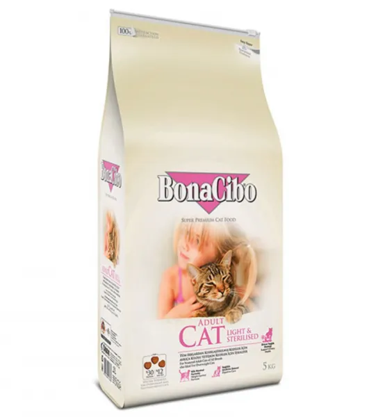 BonaCibo Adult Light Sterilised 5 kg Kedi Maması