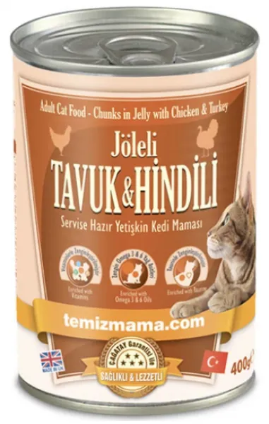 BonaCibo Jöleli Tavuk ve Hindili 400 gr Kedi Maması