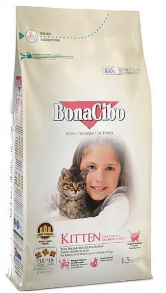 Bonacibo Kitten Tavuklu 1.5 kg Kedi Maması