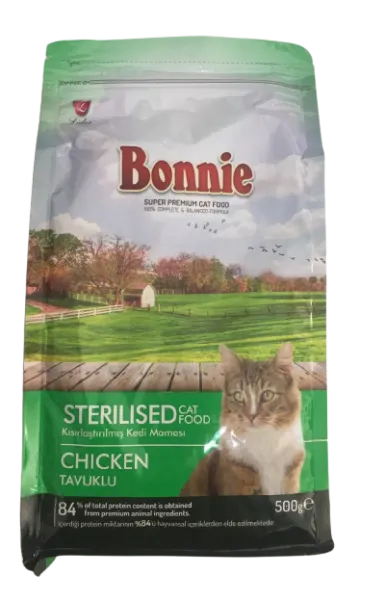 Bonnie Kısırlaştırılmış Tavuklu 500 gr Kedi Maması