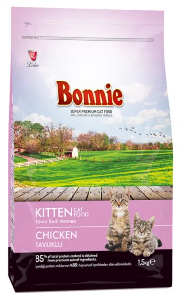 Bonnie Tavuklu Yavru 1.5 kg Kedi Maması