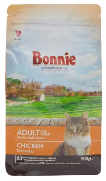 Bonnie Tavuklu Yetişkin 500 gr Kedi Maması