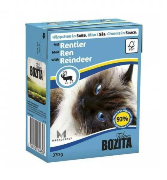 Bozita Tetra Ren Geyikli ve Soslu 370 gr Kedi Maması