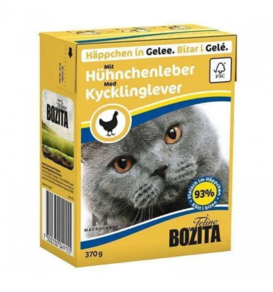 Bozita Tetra Tavuk ve Ciğerli 370 gr Kedi Maması