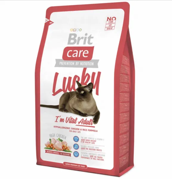 Brit Care Lucky Tavuklu Ve Pirinçli 2 kg Kedi Maması