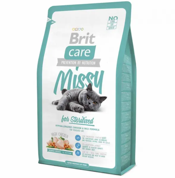 Brit Care Missy Sterilised Tavuklu ve Pirinçli 2 kg Kedi Maması