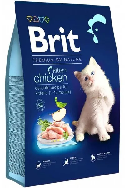 Brit Premium By Nature Yavru Tavuklu 8 kg Kedi Maması