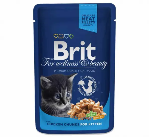 Brit Premium Pouch Kitten Tavuklu 100 gr Kedi Maması
