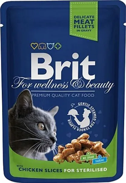 Brit Premium Pouch Sterilised Tavuklu 100 gr Kedi Maması