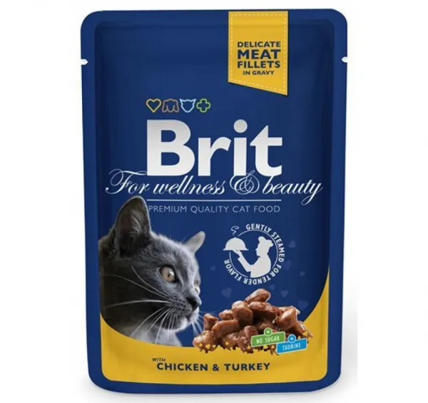 Brit Premium Pouch Tavuk&Hindili 100 gr Kedi Maması