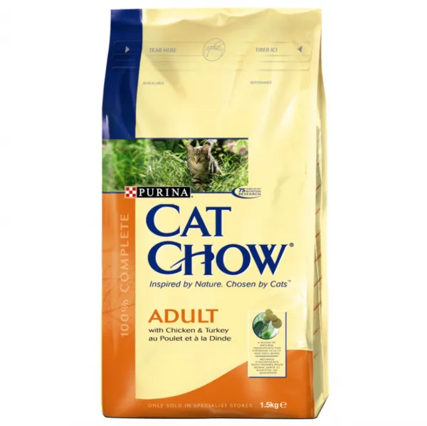 Cat Chow Adult Tavuklu ve Hindili 15 kg Kedi Maması