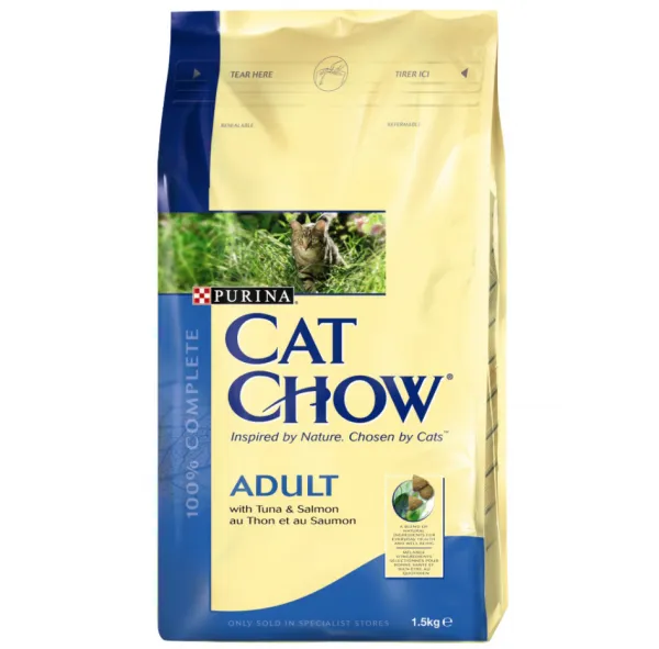 Cat Chow Adult Ton Balıklı ve Somonlu 1.5 kg Kedi Maması