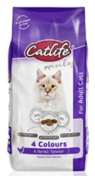 Catlife Tavuklu Multicolor Yetişkin 15 kg Kedi Maması